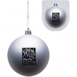 Silver Vivid Holiday Custom Ornament - 3.25"
