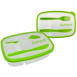 Tight Seal Custom Lunch Container w/ Utensils