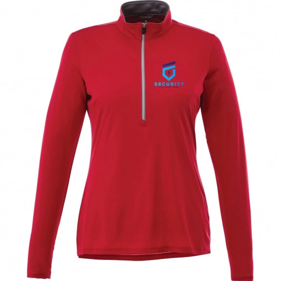 Team Red - Elevate Vega Tech Quarter Zip Custom Jackets - Women's