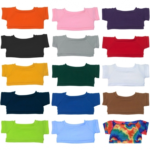 Shirt Colors - Plush Knit Bear w/ Custom Shirt - 8.5"