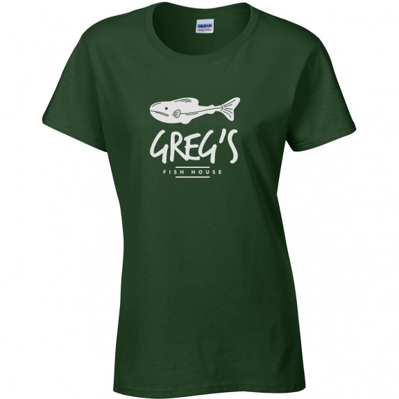 Forest Green Gildan 100% Cotton Logo T-Shirt - Women's - Colors
