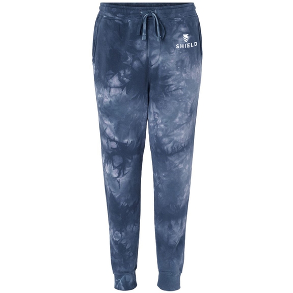 Tie Dye Navy Independent Trading Co.&#174 Tie-Dyed Branded Logo Fleece Pant