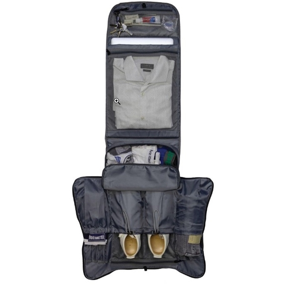 Open - Black Marco Polo Custom Fold-Up Backpack