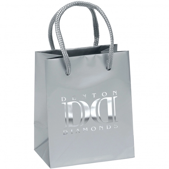 Silver Glossy Laminated Promotional Shopping Bag