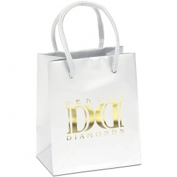 White Glossy Laminated Promotional Shopping Bag