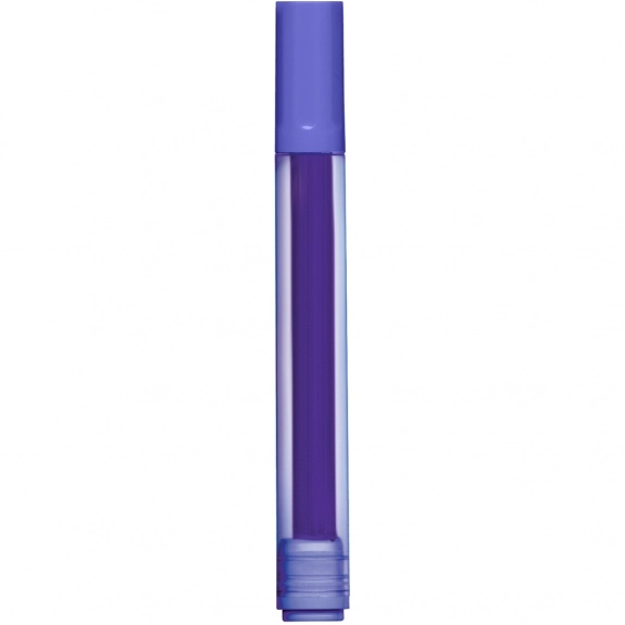 Lavender Broadline Fluorescent Promotional Highlighter w/ Clear Barrel