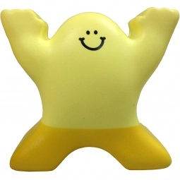 Yellow Spunky Stress Guy Promotional Stress Balls