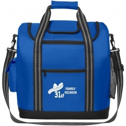 Royal Blue Easy Access Custom Cooler Bags w/ Top Flap - 28 Can