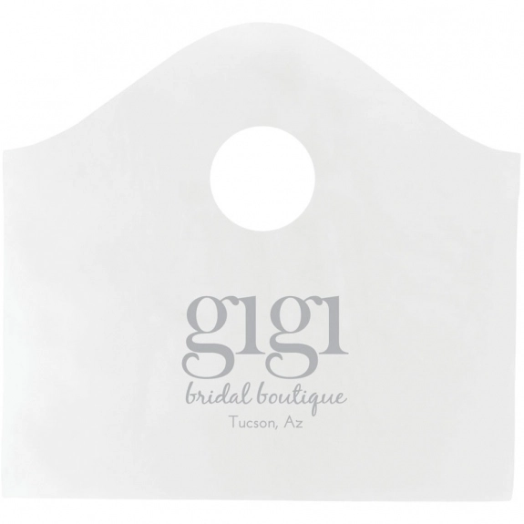 Clear Frosted Personalized Shopping Bag - Die Cut Handle 