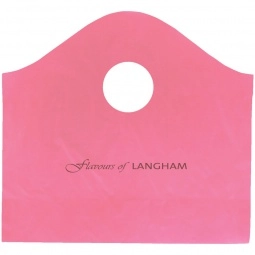 Pink Frosted Personalized Shopping Bag - Die Cut Handle 