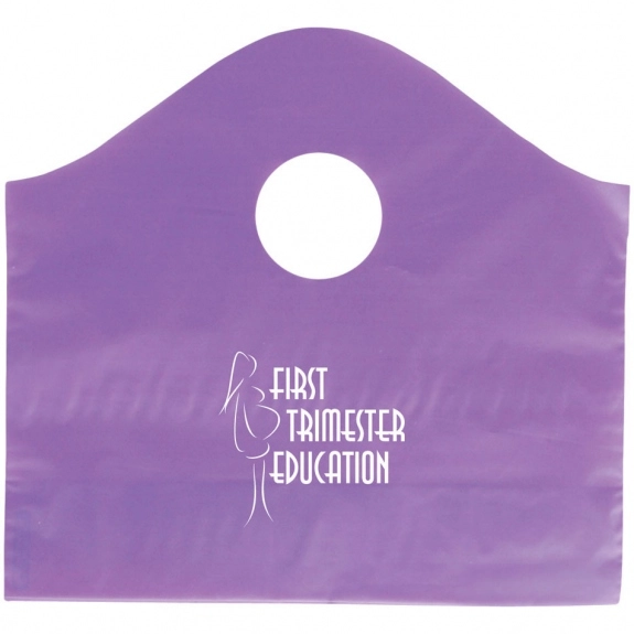 Purple Frosted Personalized Shopping Bag - Die Cut Handle 