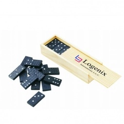 Wood Promotional Domino Set in Wooden Box