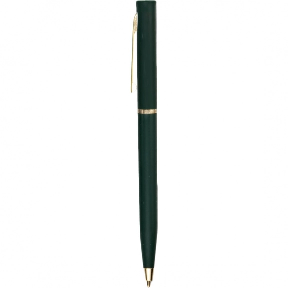 Green Twist Action Custom Pen w/ Gold Accents
