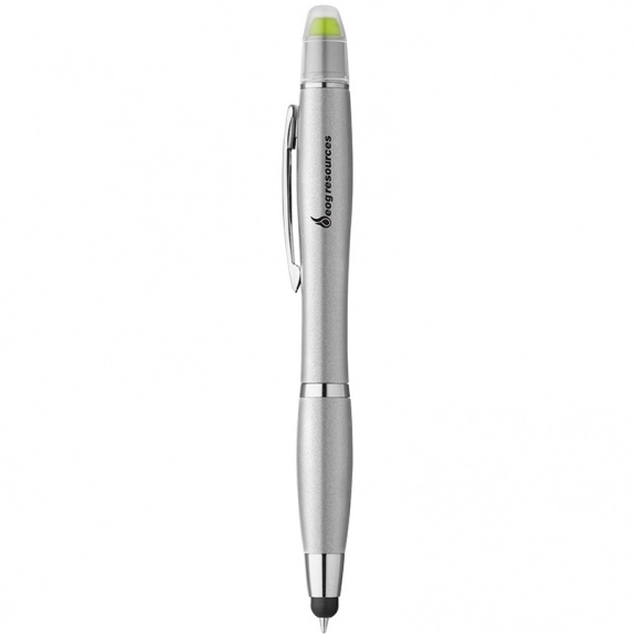 Silver 3-in-1 Metallic Multifunction Ballpoint Custom Pens
