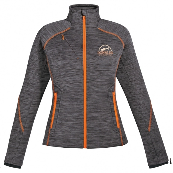 Carbon/Orange North End Bonded Fleece Custom Jackets - Women's 