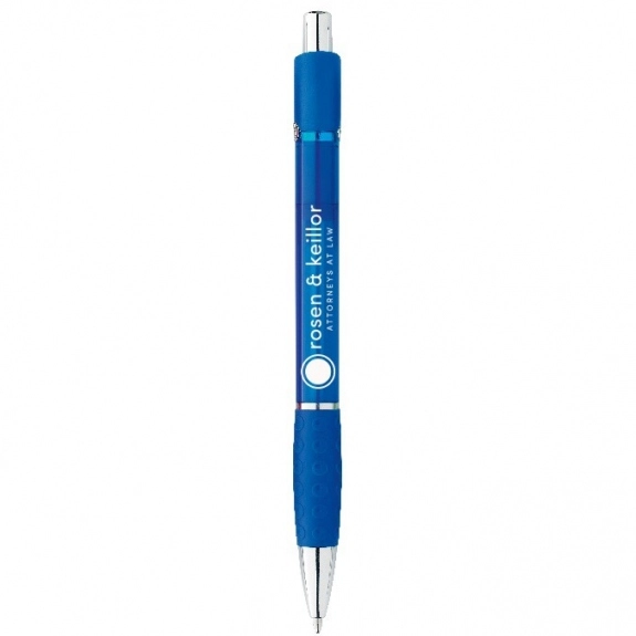 Blue BIC Chrome Plated Plunger Action Custom Pen