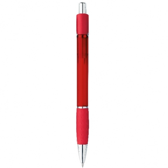 Red BIC Chrome Plated Plunger Action Custom Pen