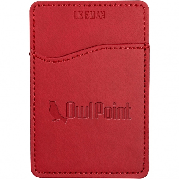 Red - LEEMAN NYC Custom RFID Cell Phone Wallet 
