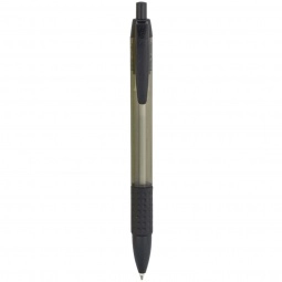 Translucent Black - Translucent Promotional Click Pen w/ Grip