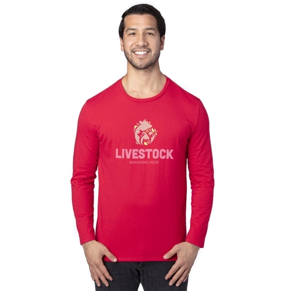 Red Threadfast Apparel Ultimate Custom Long-Sleeve T-Shirt