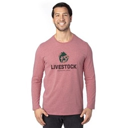 Maroon heather Threadfast Apparel Ultimate Custom Long-Sleeve T-Shirt