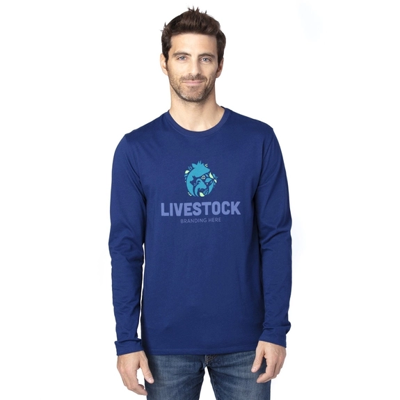 Navy blue Threadfast Apparel Ultimate Custom Long-Sleeve T-Shirt