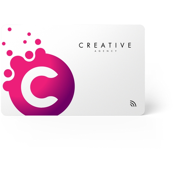 White Linq Full Color Custom Digital Business Card