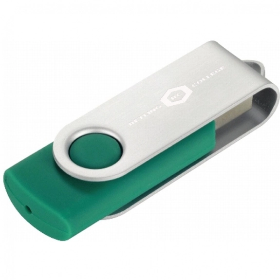 Green 2GB Colorful Flip Open Custom Flash Drive