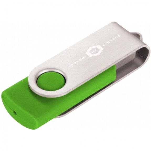 Lime 2GB Colorful Flip Open Custom Flash Drive