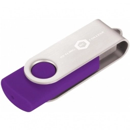 Violet 2GB Colorful Flip Open Custom Flash Drive
