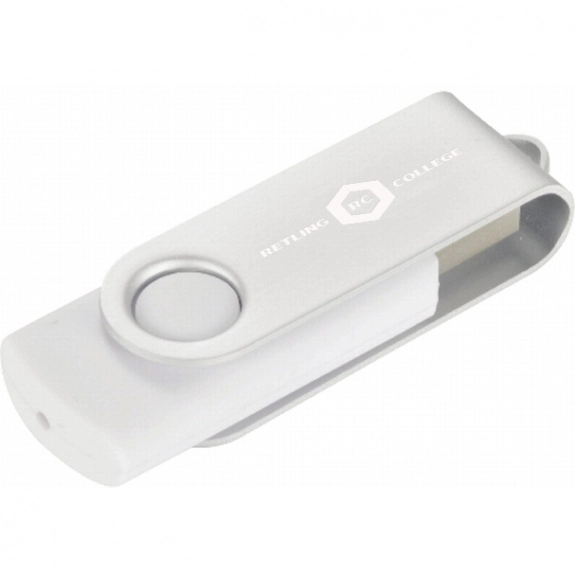 White 2GB Colorful Flip Open Custom Flash Drive