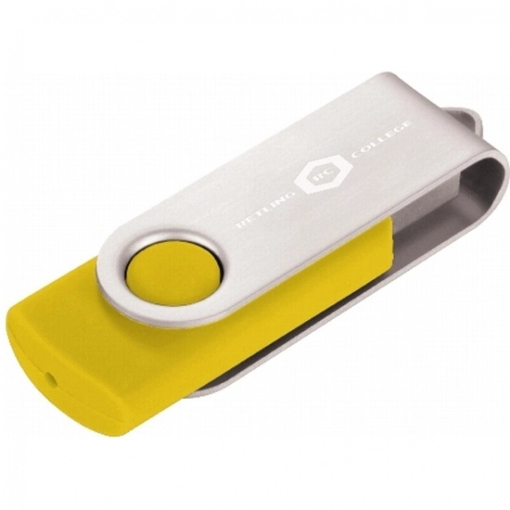 Yellow 2GB Colorful Flip Open Custom Flash Drive