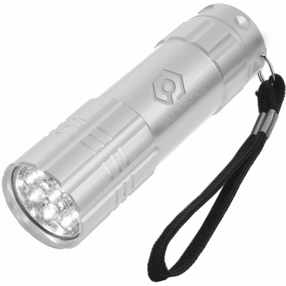Silver Aluminum LED Promotional Flashlight