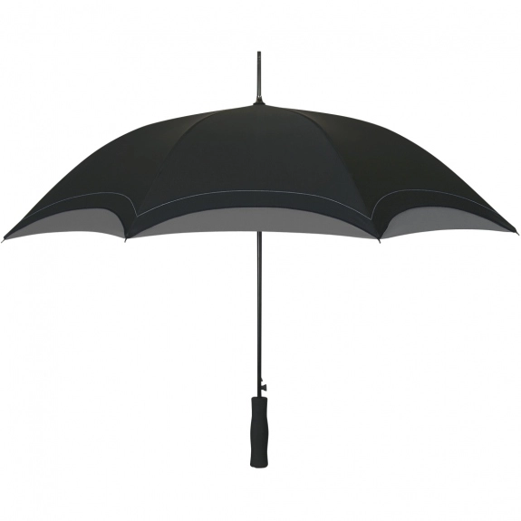 Gray Two Tone Custom Umbrella w/ Comfort Grip Handle
