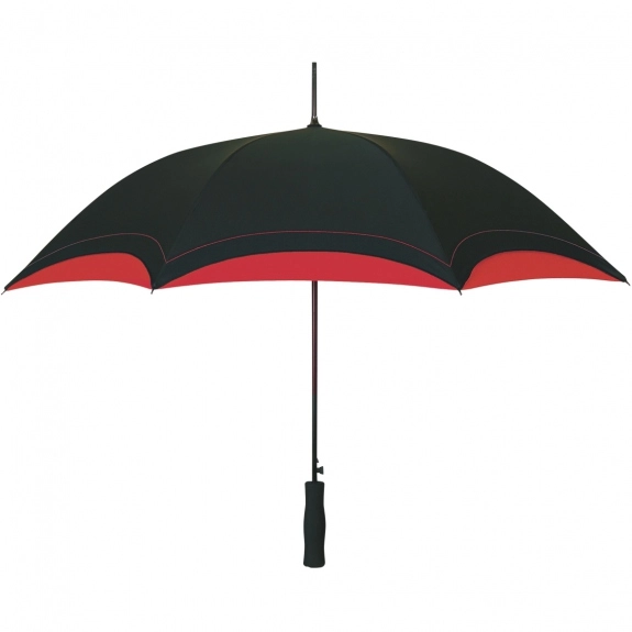 Red Two Tone Custom Umbrella w/ Comfort Grip Handle
