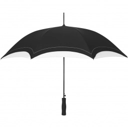 White Two Tone Custom Umbrella w/ Comfort Grip Handle