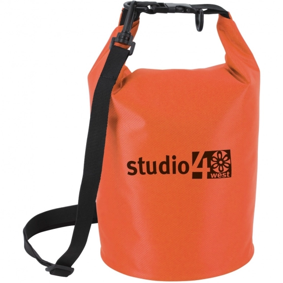 Orange Waterproof Dry Sack Custom Tote Bags - 5L