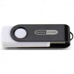 White/Black Laser Engraved Swing Custom USB Flash Drives
