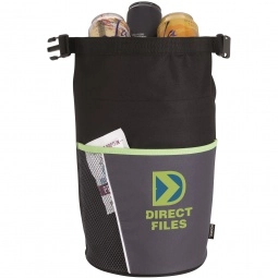 In Use - Koozie Roll-Top Custom Cooler Bag - 6 Cans