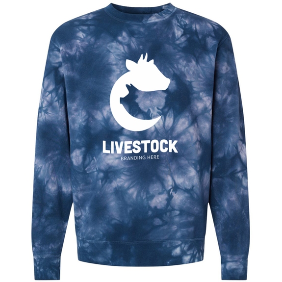 Tie dye navy Independent Trading Co.&#174 Midweight Tie-Dyed Branded Sweat