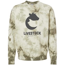 Tie dye olive Independent Trading Co.&#174 Midweight Tie-Dyed Branded Sweat