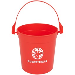 Red - Custom Promotional Party Pail with Handle - 32 oz.
