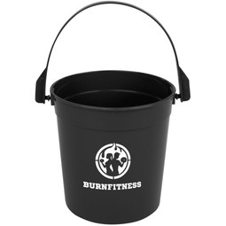 Black - Custom Promotional Party Pail with Handle - 32 oz.