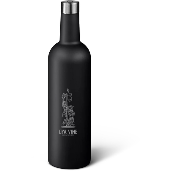 Black - BruMate Winesulator Custom Insulated Wine Bottle - 25 oz.