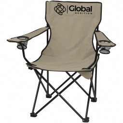 Khaki Folding Custom Chair w/ Carrying Case