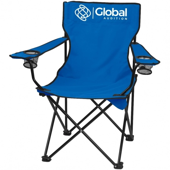 Royal Blue Folding Custom Chair w/ Carrying Bag