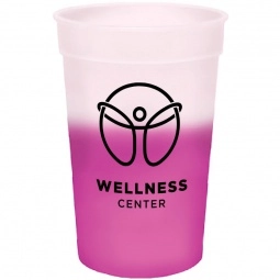 Frosted/Pink Custom Stadium Cup - Color Changing - 17 oz.