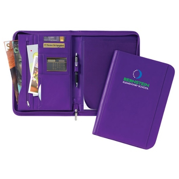 Purple UltraHide Deluxe Custom Padfolio - 10"w x 13.5"h