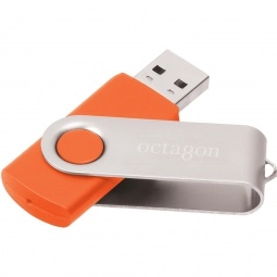 Tangerine 4GB Colorful Flip Open Custom Flash Drive