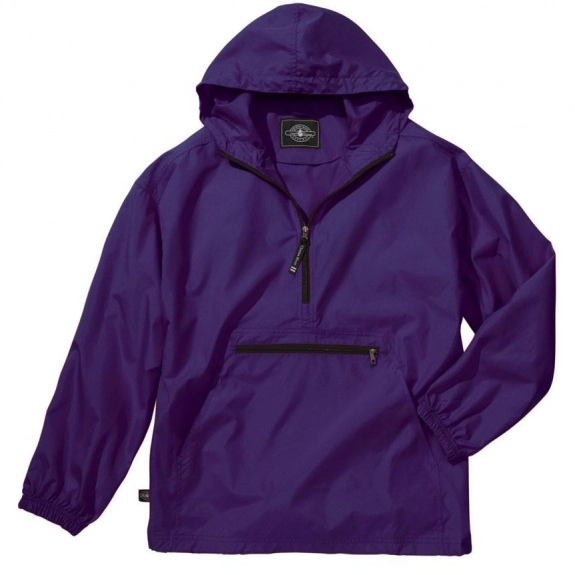 Purple Charles River Pack-N-Go Custom Pullover - Youth